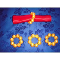 prstenovi za salvete zlatne perle